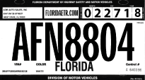 Florida ETR Temp Tags Pricing for Temp Tag Metal Plate
